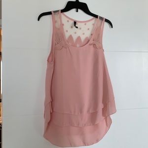 pink blouse tank